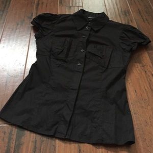 Black button down