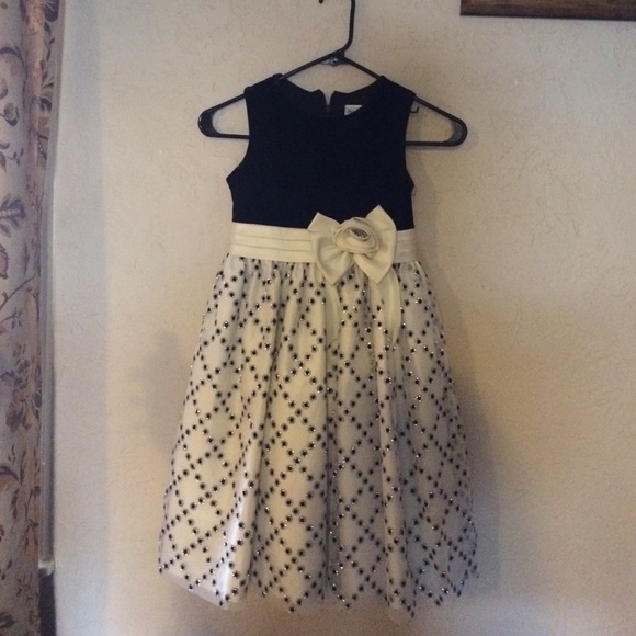 Christmas Dress/ Black velvet top