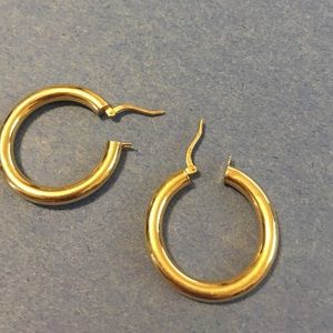 Gold hoop earrings