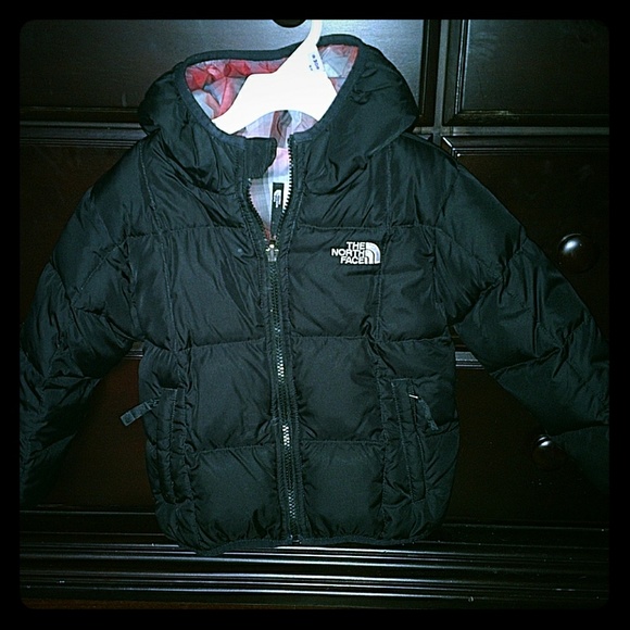 4T toddler boys black the north face 550 down coat