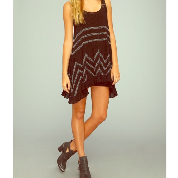 Free People Voile and Lace Trapeze Slip Dress