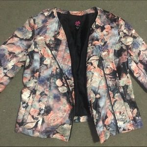 Floral Leather Jacket