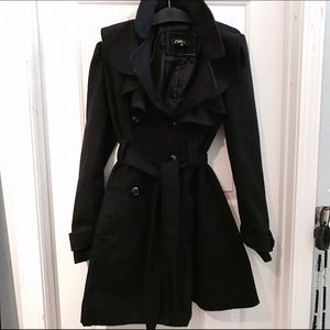 Ruffle Peacoat