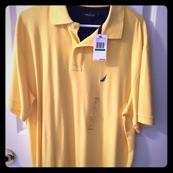 Yellow Nautica style polo