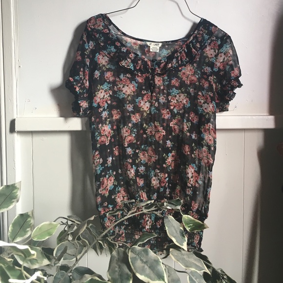 Floral sheer blouse