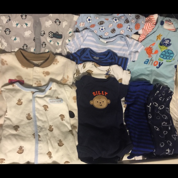 12 piece 0-3 month old lot for baby boy