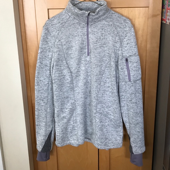 Mondetta Grey Pullover w/ quarter zip. Sz L