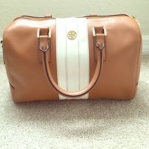 Tory Burch Robinson Stripe Satchel