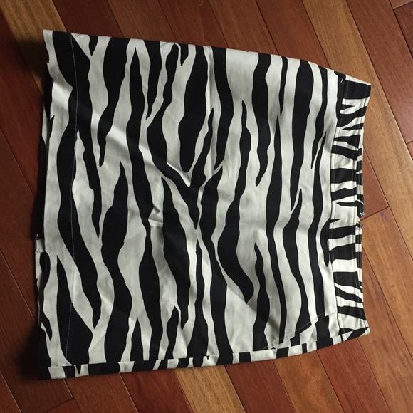Zebra Print A-line Skirt