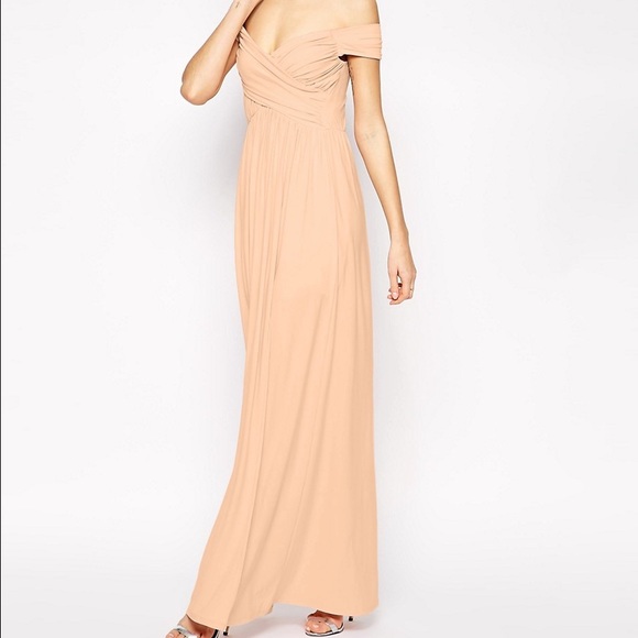 Bardot Ruched Maxi Dress