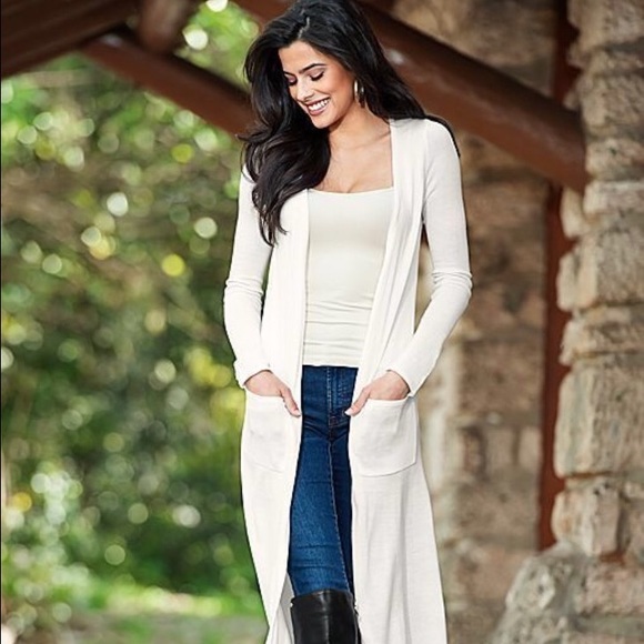 Two-pocket duster cardigan