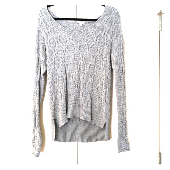 Gray Cable Knit Sweater