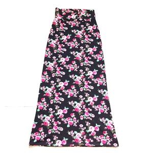 Floral print maxi skirt