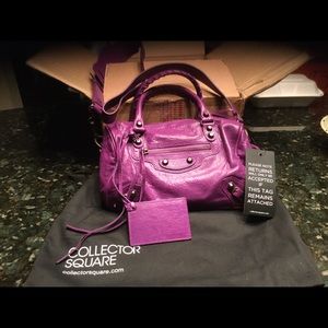 Purple "sac a main balenciaga" purse