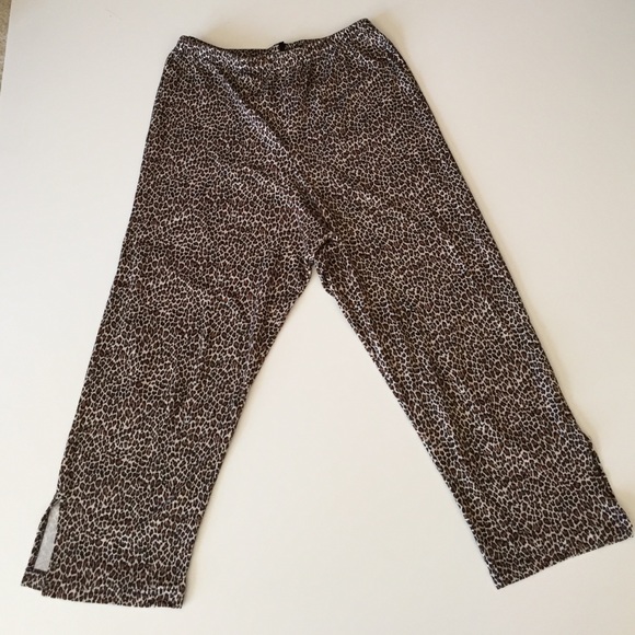 High Rise Animal Print Capri Lounge Pants