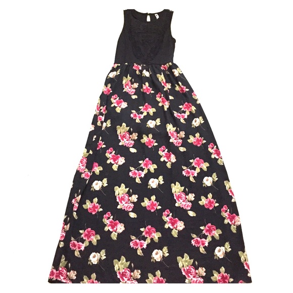 Floral print maxi dress