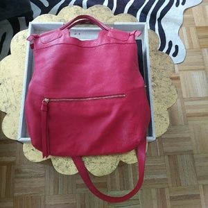 Foley and Corinna Mid City Tote in burnt red