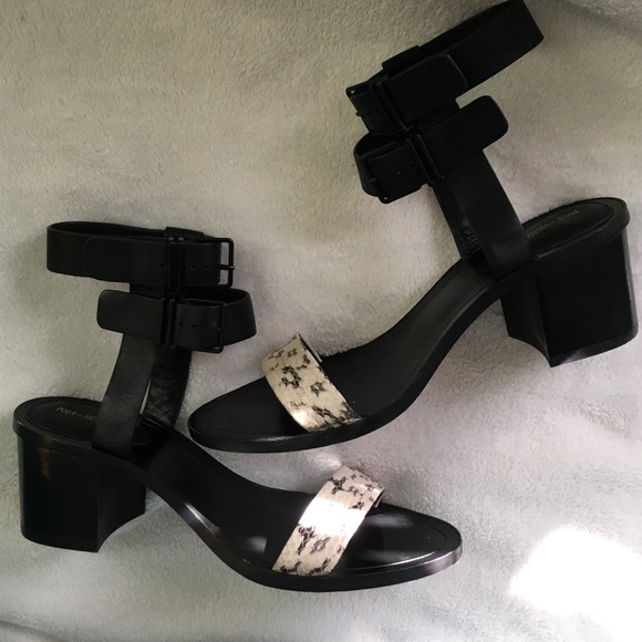 LEATHER ANKLE-STRAP SANDALS - POUR LA VICTOIRE - Picture 1 of 3