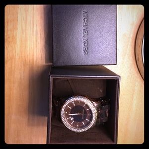 Michael Kors Tortoiseshell Watch with diamonds