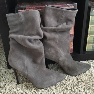 Gray Aldo Scrunched Boots