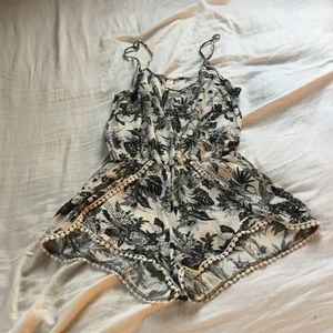 Black and white Romper