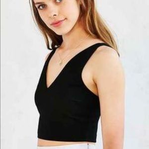 Urban outfitters cropped black tank top
