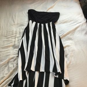 Strapless High Low Dress