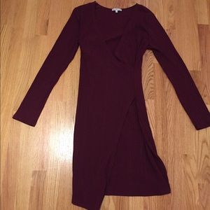 Super cute maroon long sleeve cocktail dress