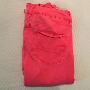 American Eagle Pink Skinny Jeans