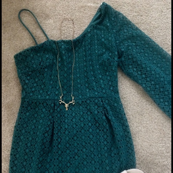 Green, lace dress for special occasions