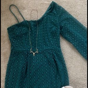 Green, lace dress for special occasions
