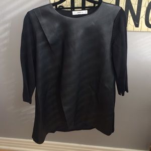Zara Faux leather tunic