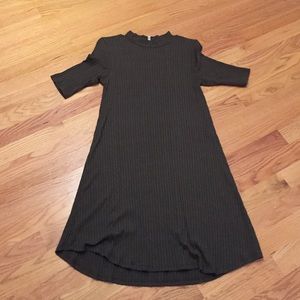Olive green short sleeve above the knee dress
