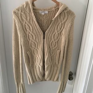 Calvin Klein zip up knit sweater
