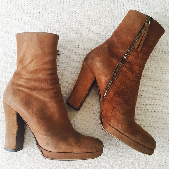 Miu Miu Shoes - Miu Miu platform suede boots