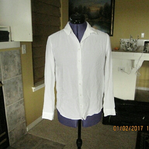 Sleek White Button Up