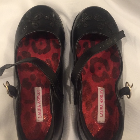 Laura Ashley Glitter Flower Mary Janes