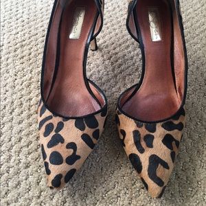 Halogen pony hair leopard pumps size 7