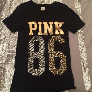 Victoria's Secret Pink Zebra Cheetah Sequin Shirt