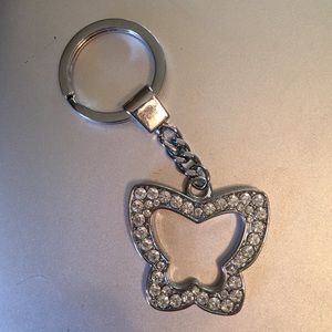 Crystal butterfly keychain