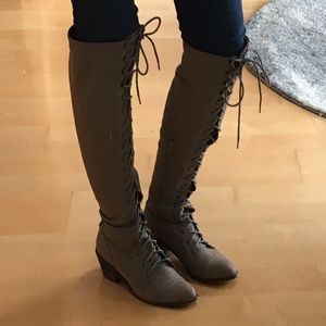 Jeffrey Campbell Free People Joe Lace Up OTK Boots