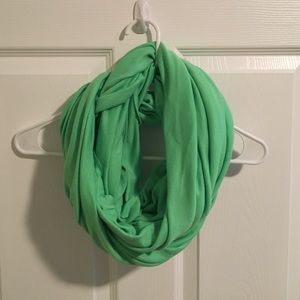 Bright green infinity scarf