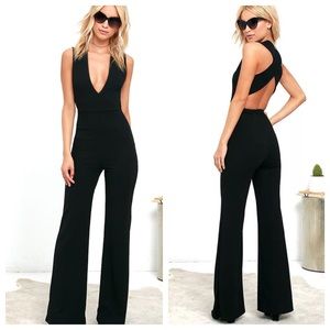 Black Backless Jumpsuit