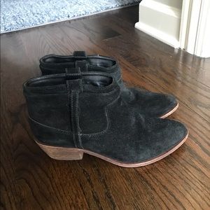 Size 36 black suede Joie booties.