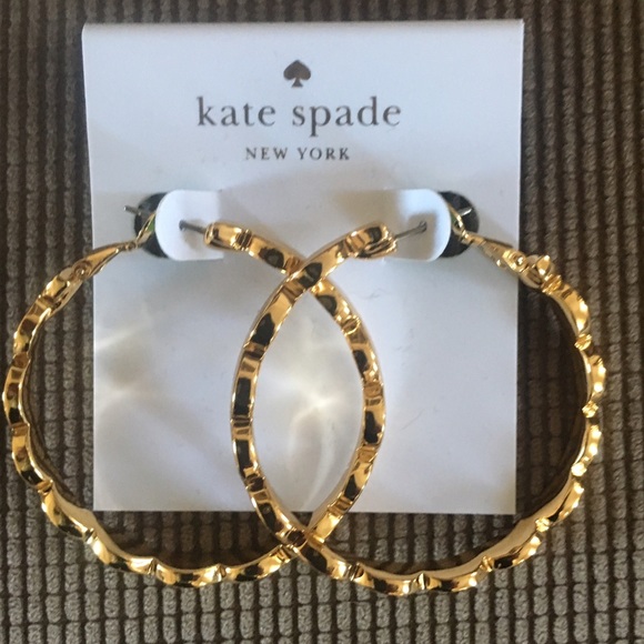 Kate Spade scalloped hoop earrings