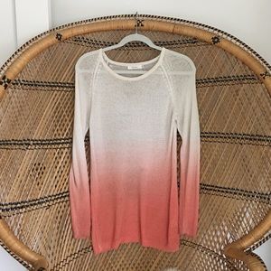 Millau Sweaters - Millau Ombré Pink and White Sweater Millau Sweaters - Millau Ombré Pink and White Sweater