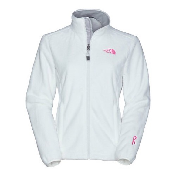 White North Face fuzzy jacket