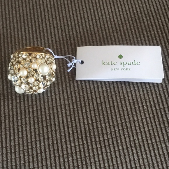 Kate Spade cream multi cocktail ring