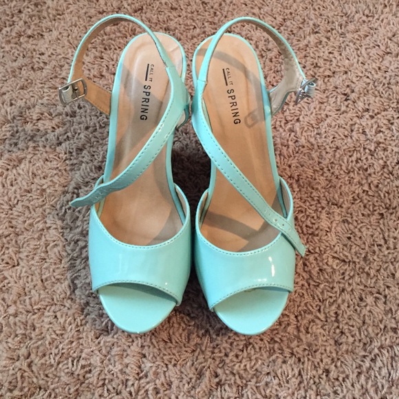 Mint Green Call It Spring wedges.