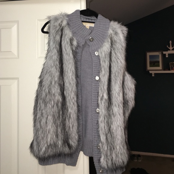 Michael Kors faux fur sweater vest. Never worn.